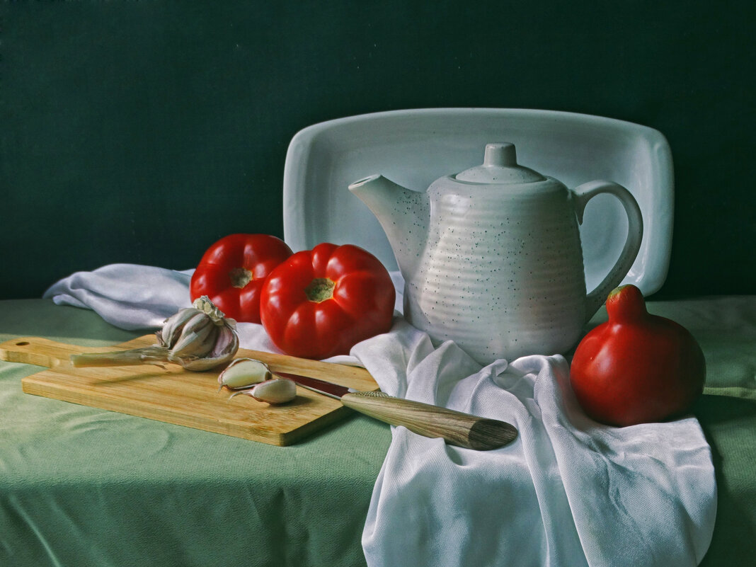 Натюрморт с летними помидорами - Елена Макарова Натюрморт с летними помидорами - Елена Макарова