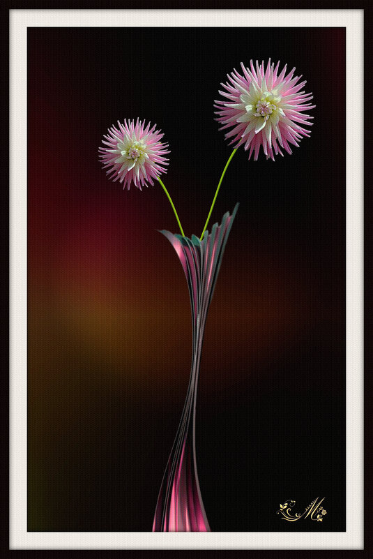 панно Георгины - Е.М. ***