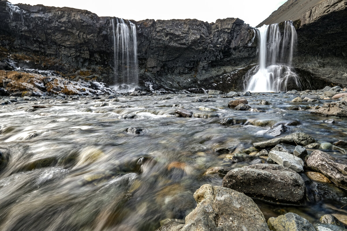 Двойной водопад из одной речки - Георгий А