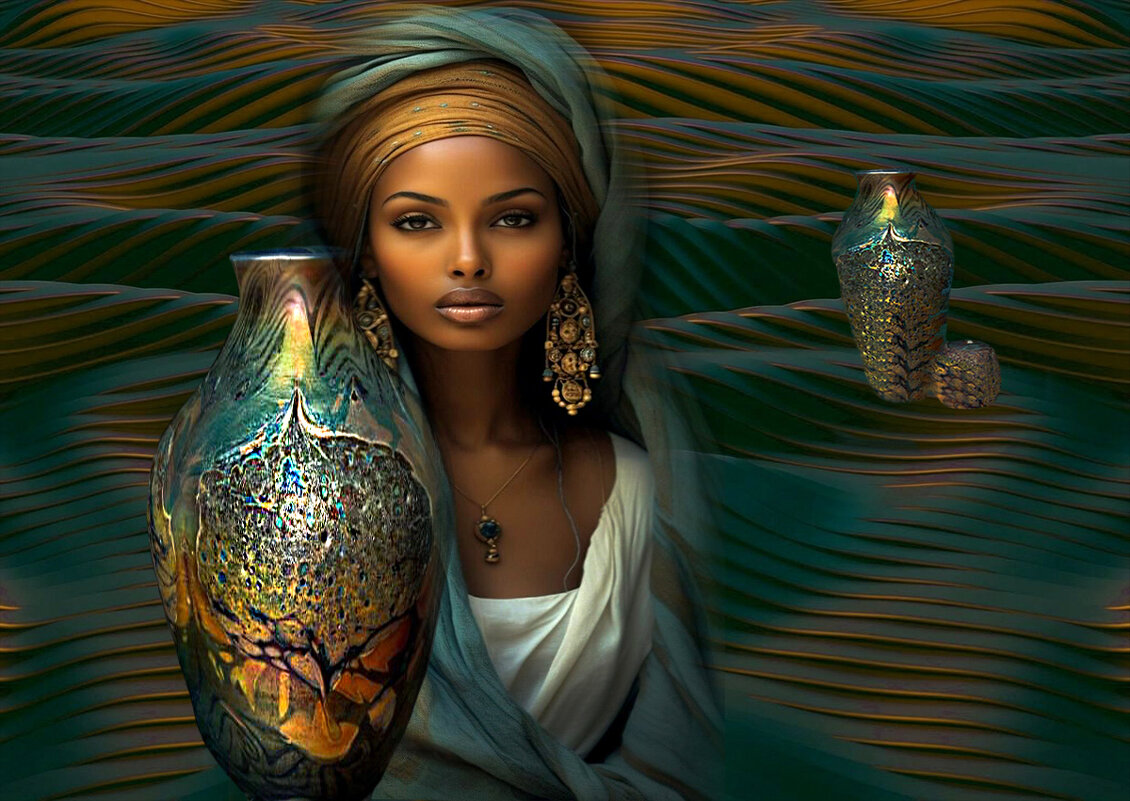 Спустилась  девушка с крутых вершин  и  набрала  воды в кувшин - Е.М. ***