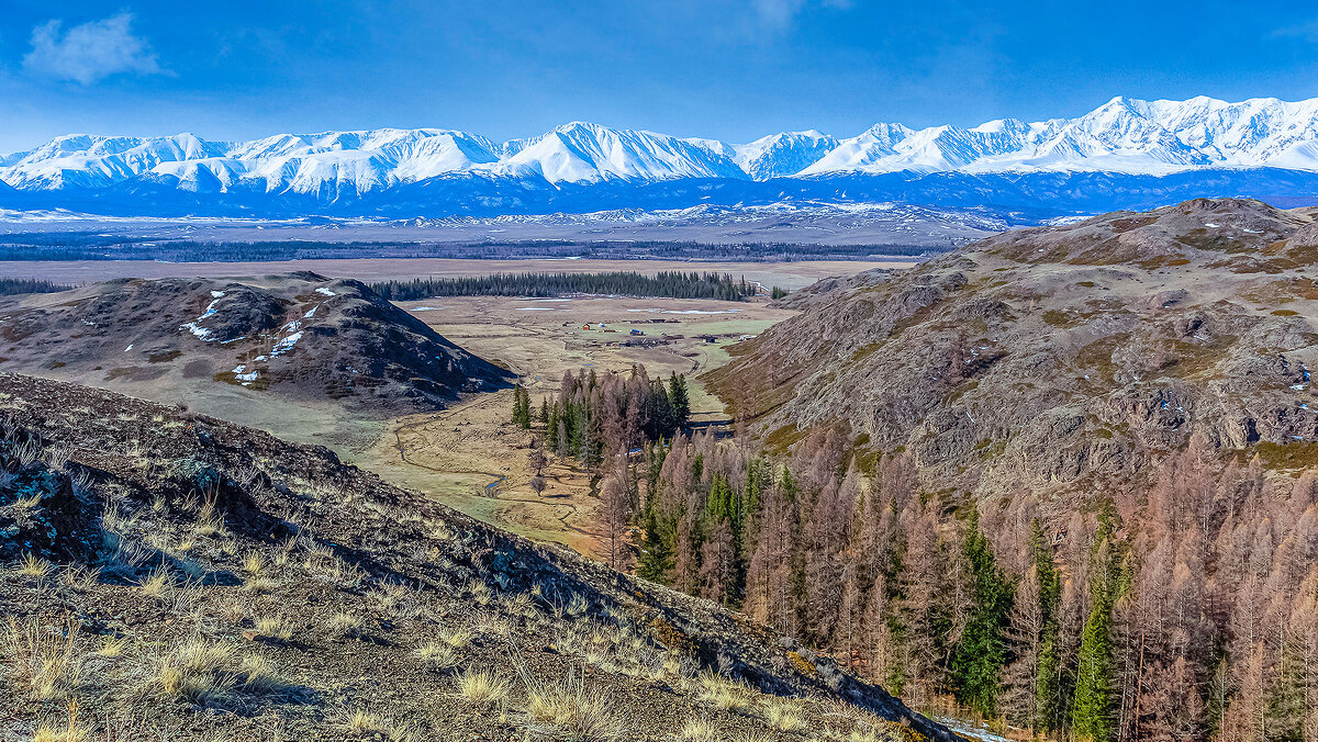 Вид с Курая на Северо-Чуйский хребет. - Евгений Голубев