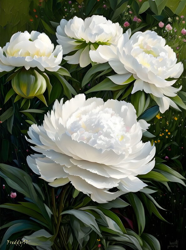 В ажурном одеянье бархатистом, пионов красота неповторима! - Freddy 97