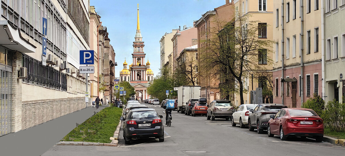 Санкт-Петербург. Улица Тюшина в направлении Лиговского проспекта - Стальбаум Юрий Санкт-Петербург. Улица Тюшина в направлении Лиговского проспекта - Стальбаум Юрий