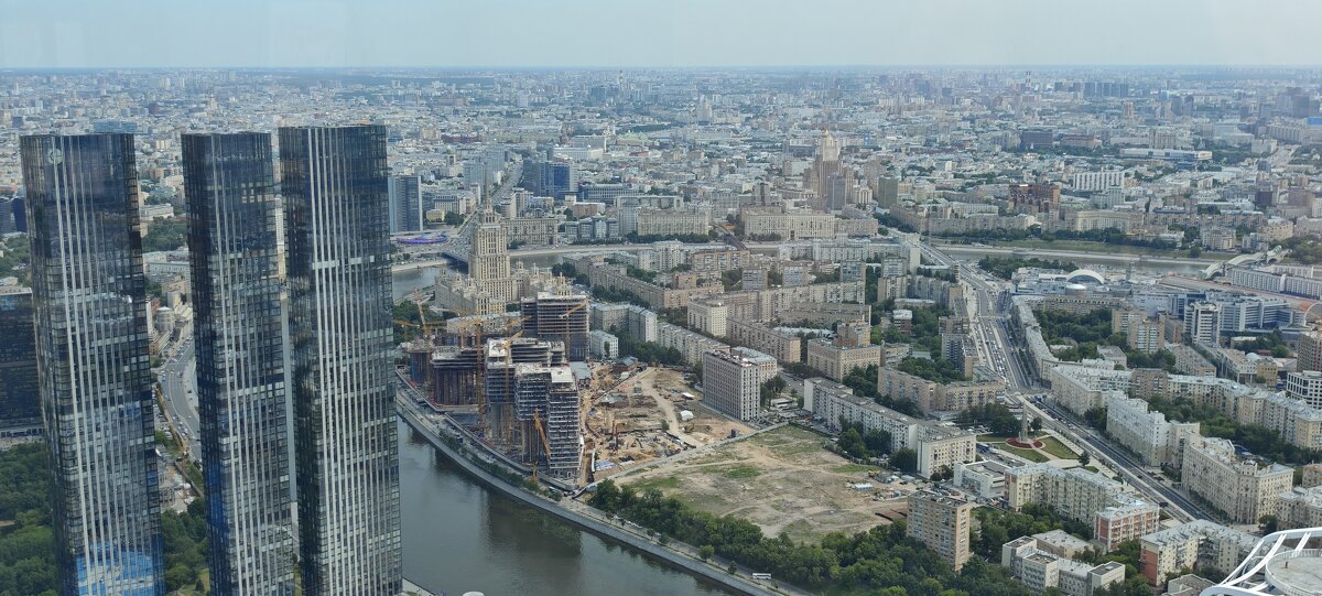 Москва со смотровой площадки Panorama360 башни Федерация Москва-Сити - <<< Наташа >>>