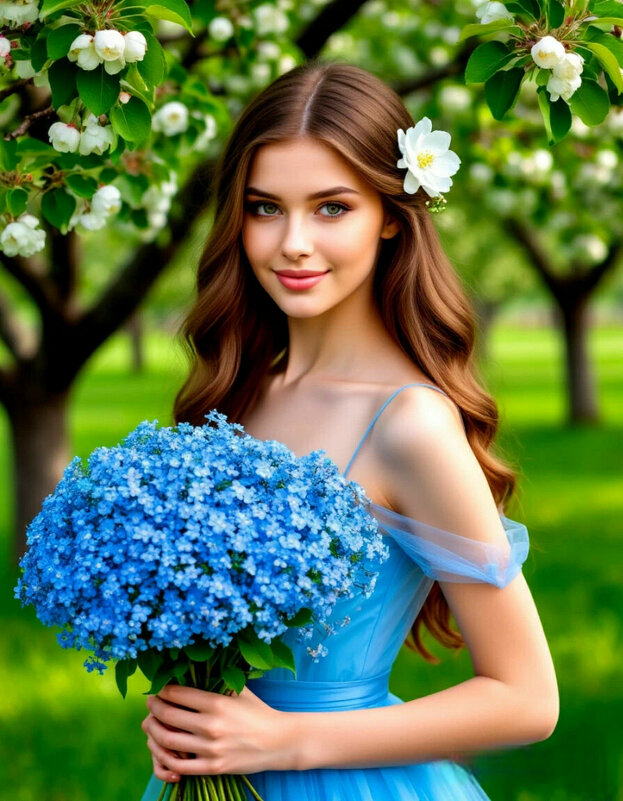 Девушка с незабутками - Сергей Кочнев