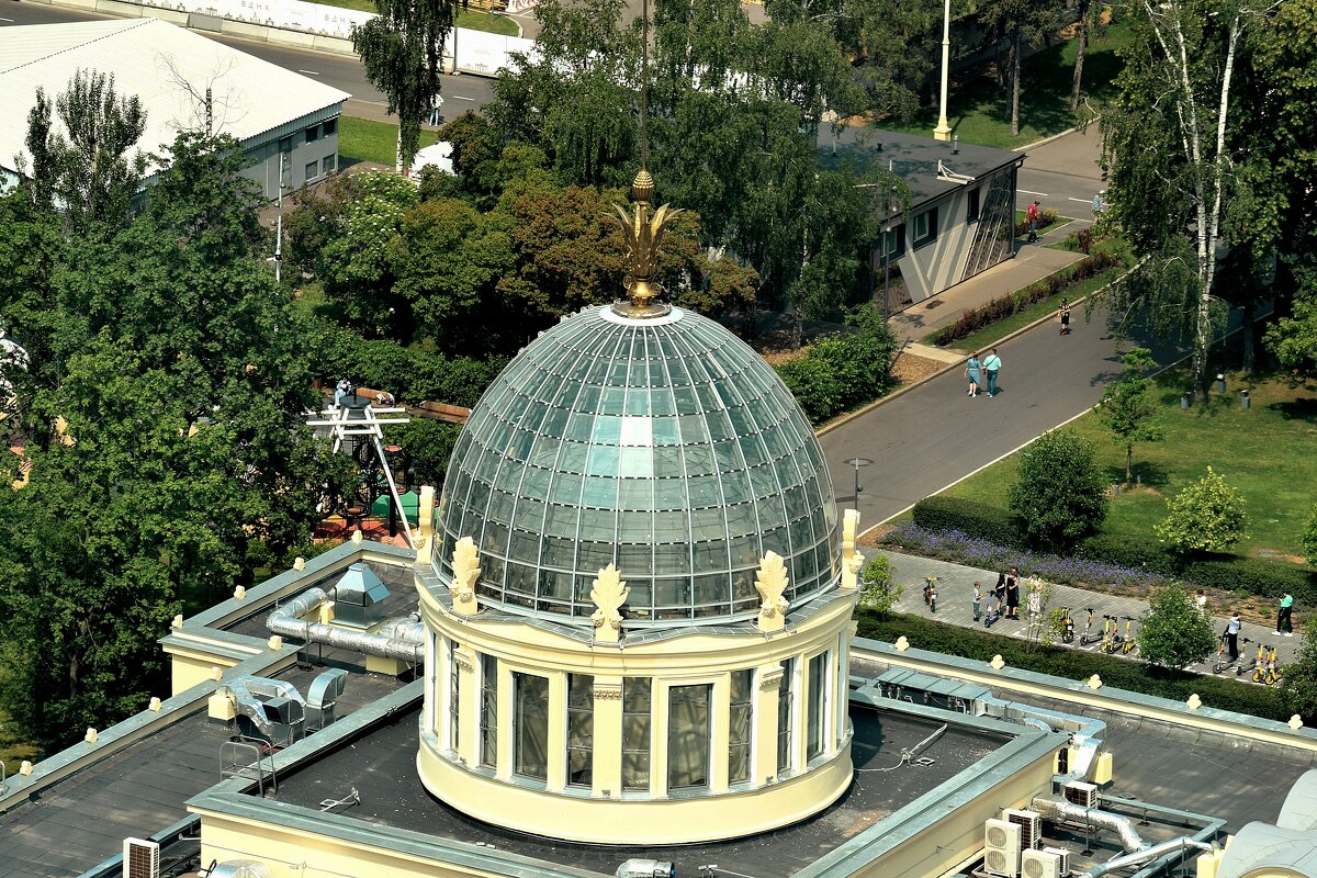 Стеклянный купол со шпилем — характерная черта павильона «Юные натуралисты» - Татьяна Помогалова