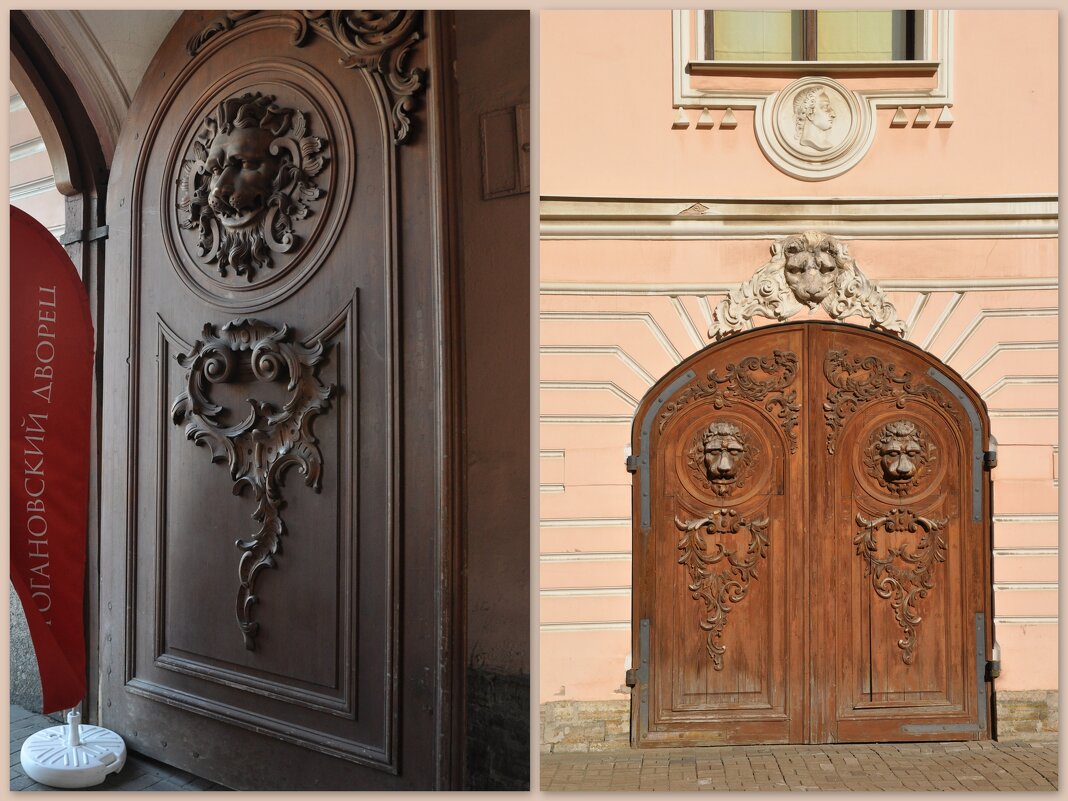 Ворота Строгановского дворца, двери во внутреннем дворе - Татьяна Машошина