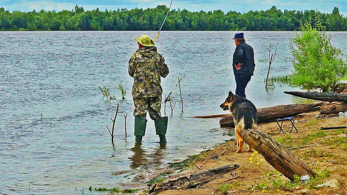 Июль...Рыбаки на Юганской Оби. - Владимир 