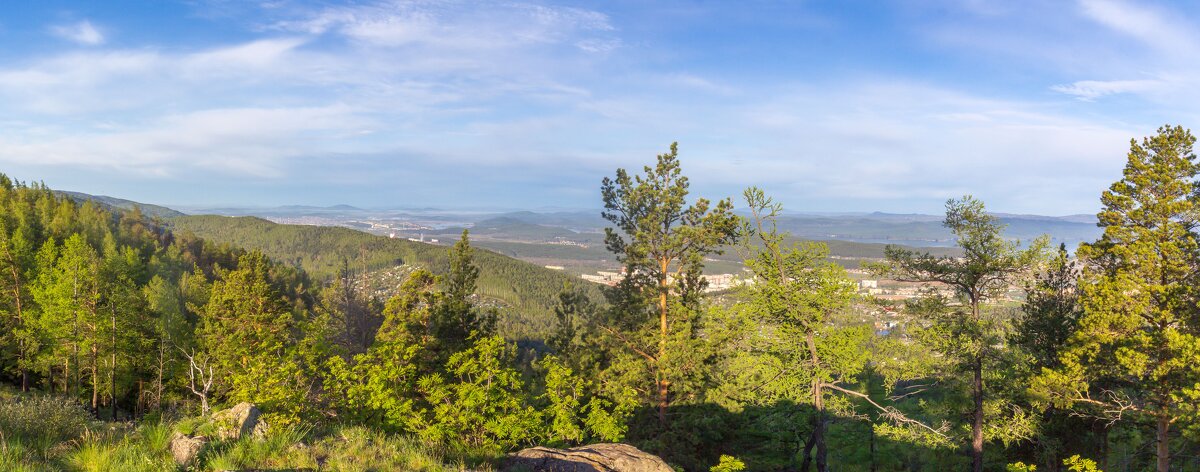 Майское утро на перевале (панорама). - Алексей Трухин