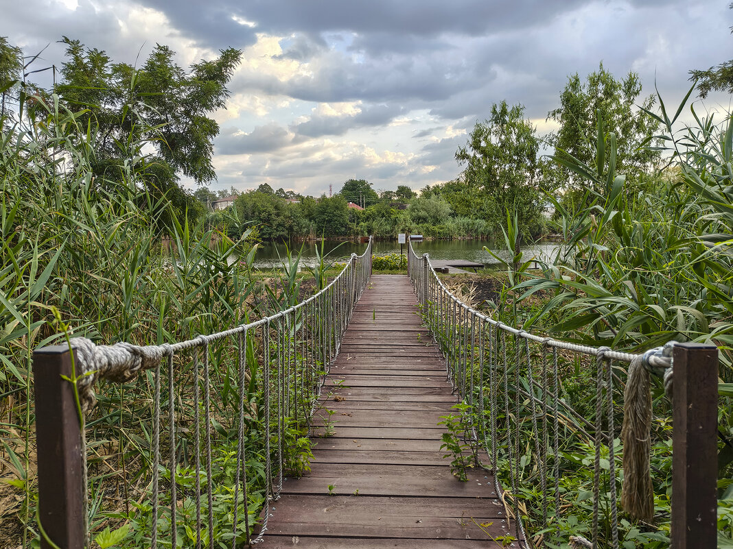 По мосту шаги, Река шепчет о былом, Облака не слышат. - Валерий Ткаченко