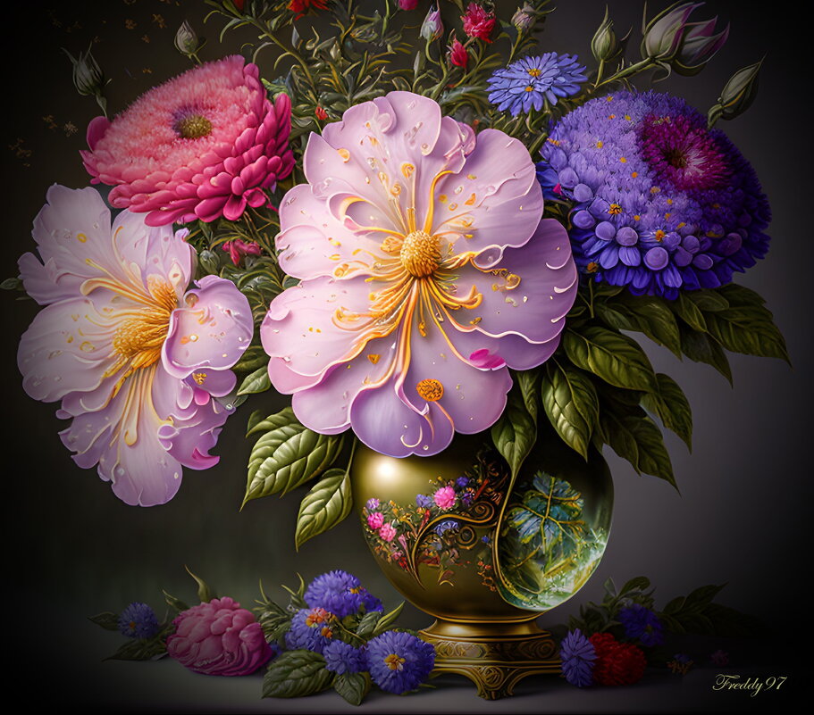 Цветы и ваза - Freddy 97