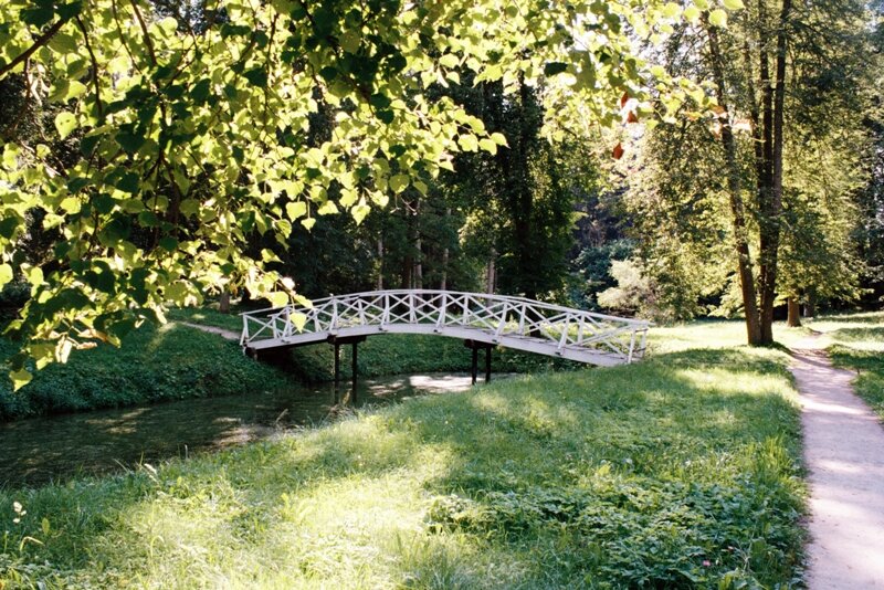 Мостик над прудом в парке с. Михайловского - Олег Зоркий