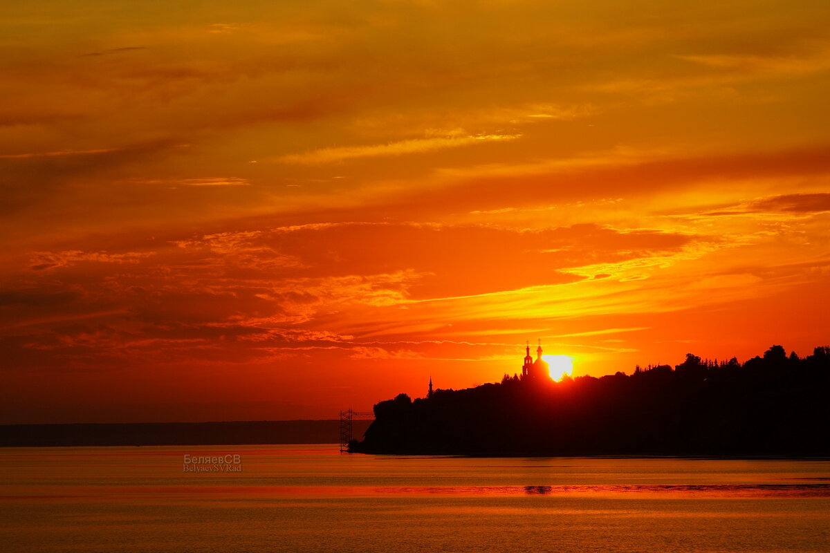 Летний закат на Каме - Сергей Беляев