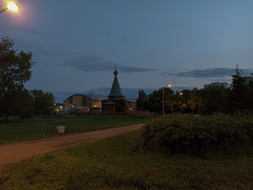 Белые ночи Санкт Петербурга. Сад Прометей, Антониевская церковь. - Лилия *