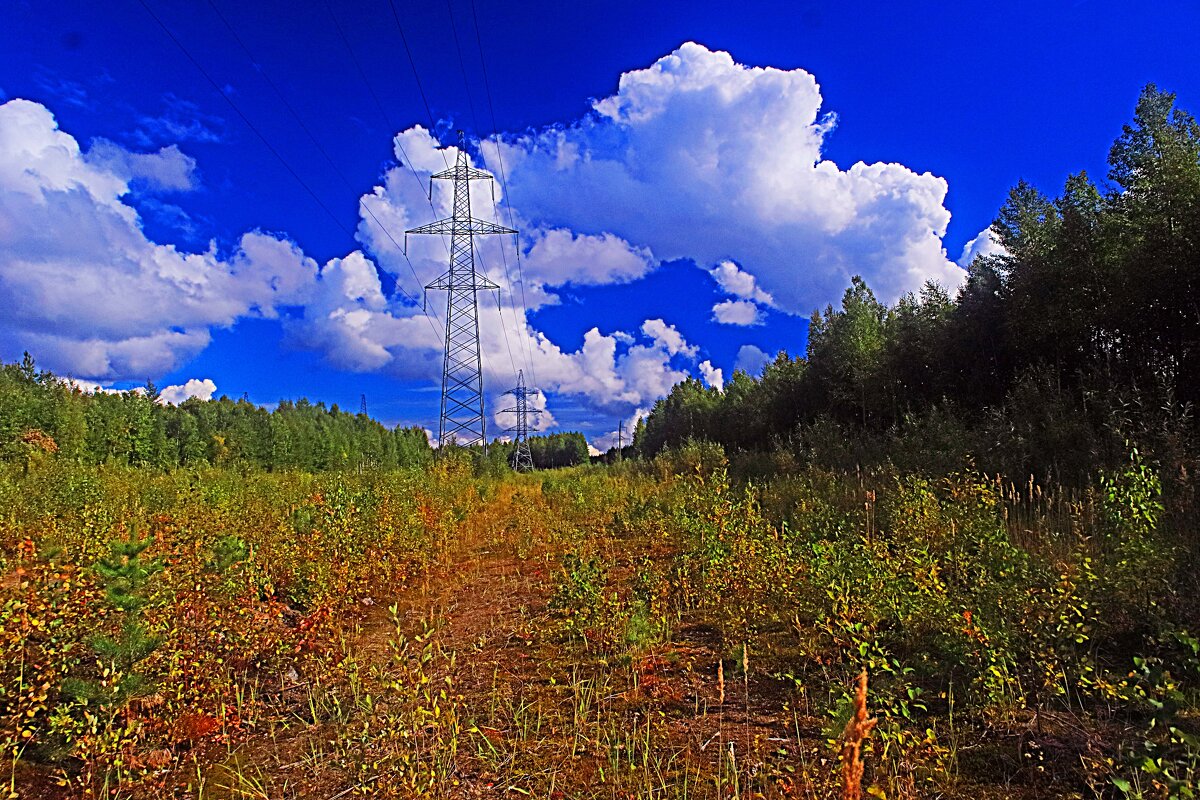 Август...Облака над трассой ЛЭП-500! - Владимир 