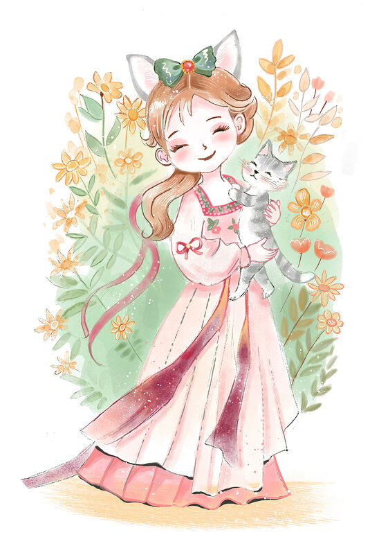 Девочка с котенком - Ольга Бекетова