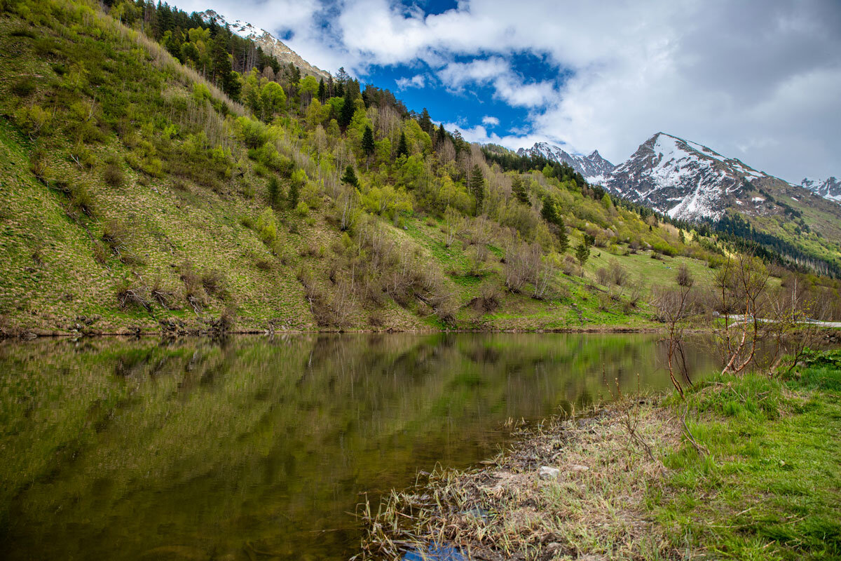Озеро Туманлы-кёль весной, ущелье Гоначхир, КЧР. - Дина Евсеева
