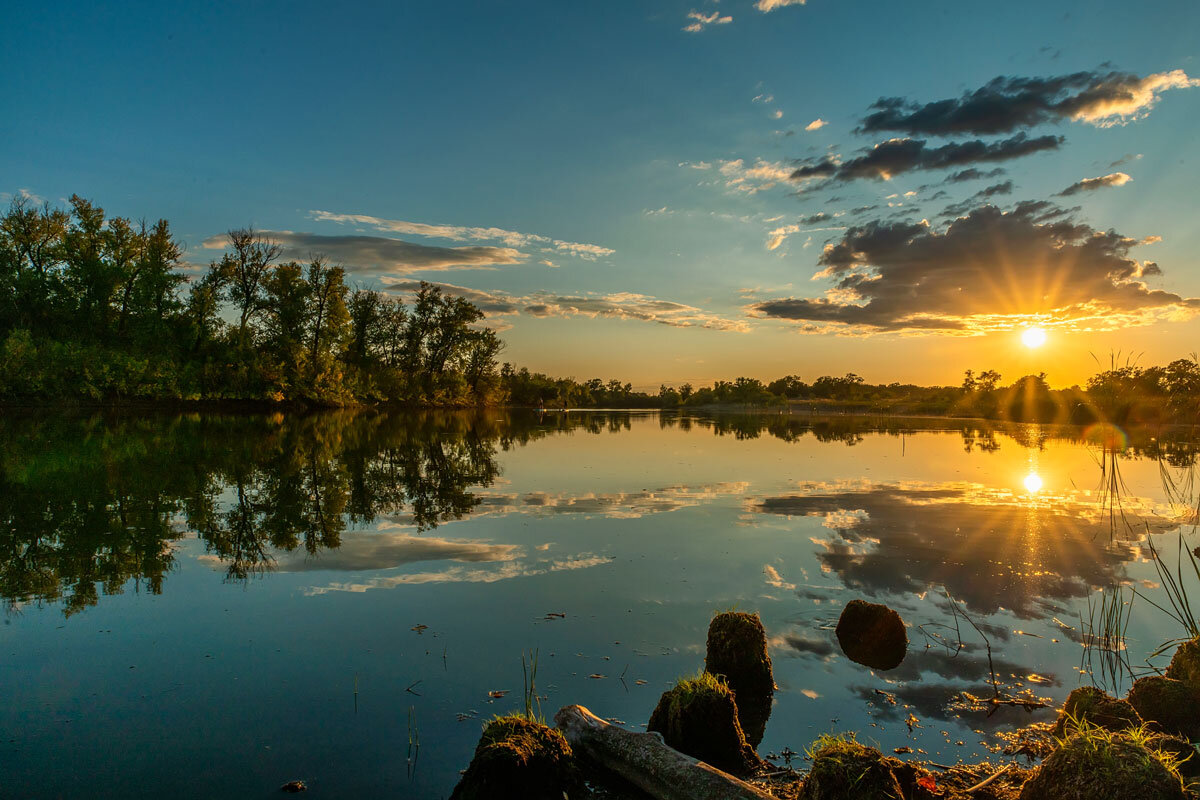 Закат на ерике Гнилой. Волго-Ахтубинская пойма. - Дина Евсеева