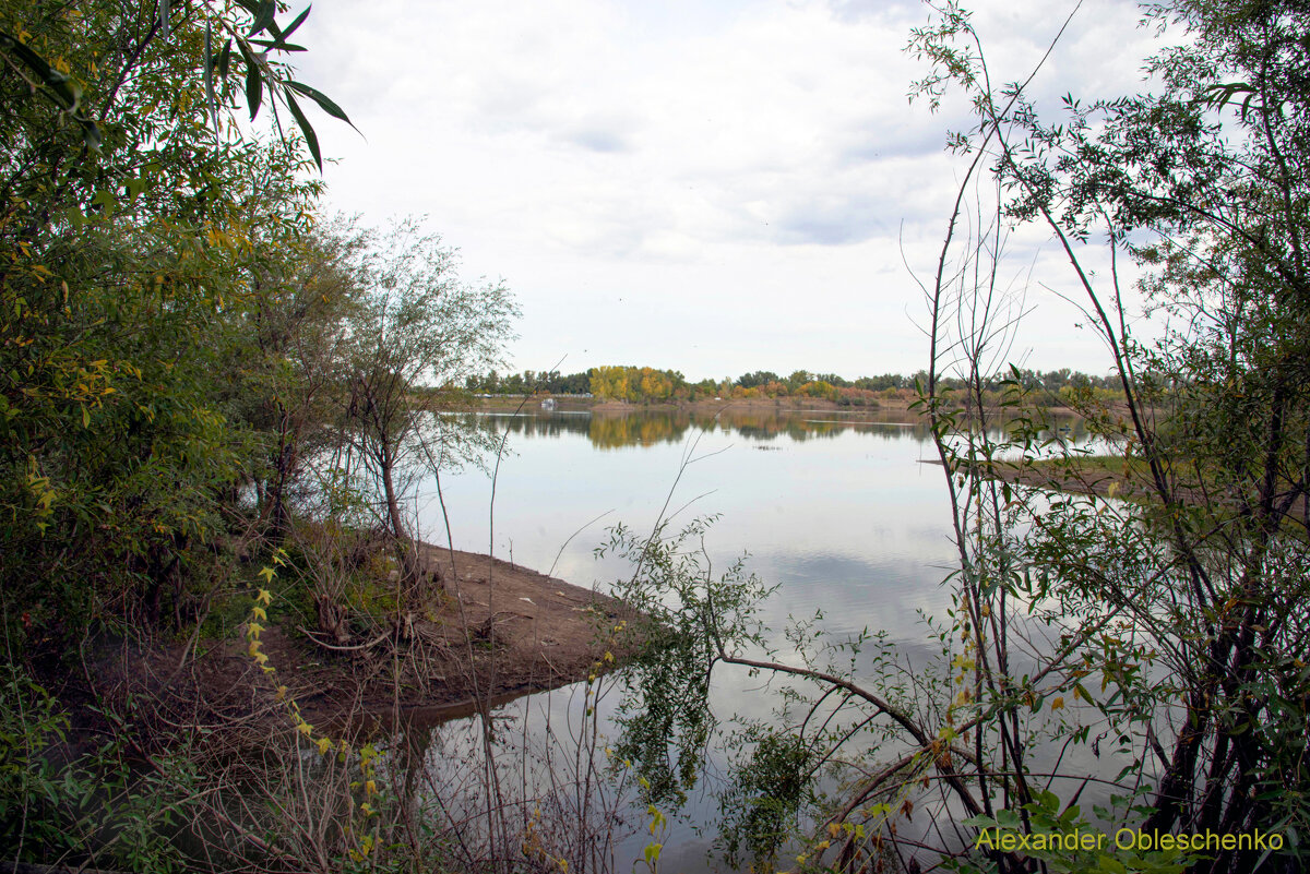 Уральск, Западный Казахстан, сентябрь в затоне имени Чапаева на реке Урал - Александр Облещенко