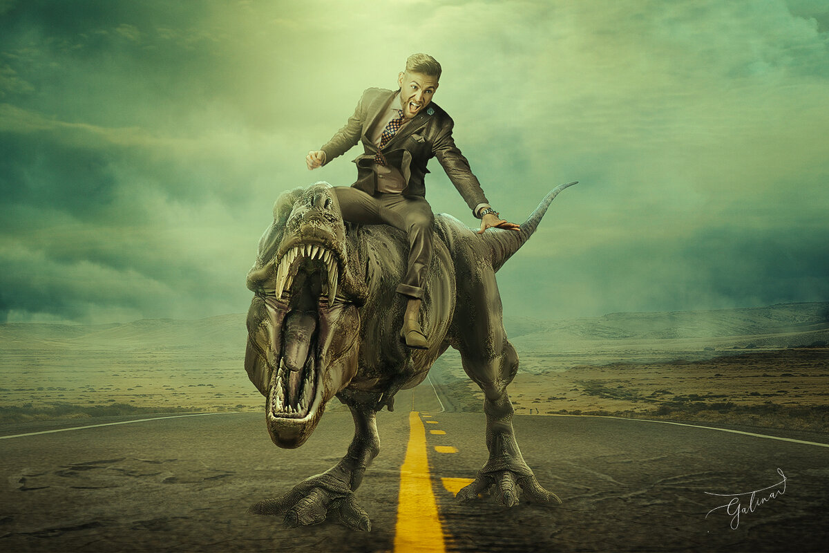 Человек на динозавре - Галина Бочарова
