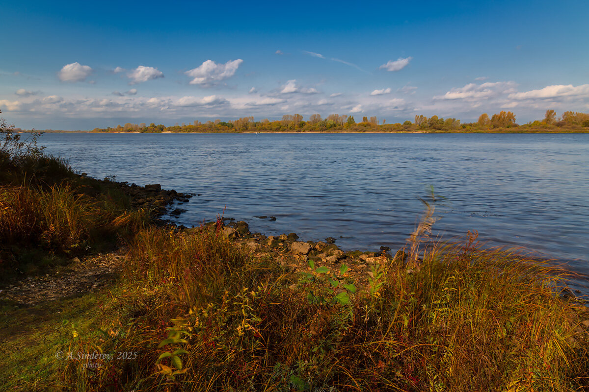 На берегу реки осенью - Александр Синдерёв