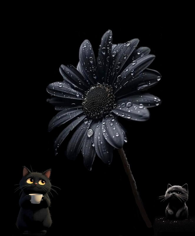 Дай ,цветочек мне водицы, чтоб  котеночку  напиться. - Е.М. ***