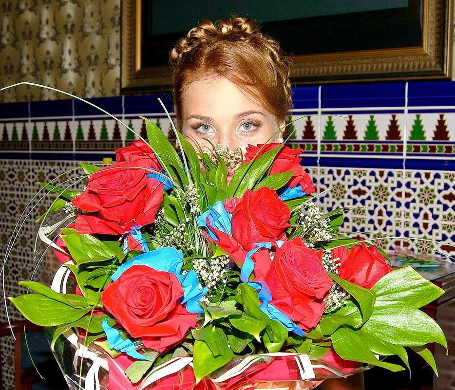 Невеста с букетом (крупный план) - Игорь Тельцов