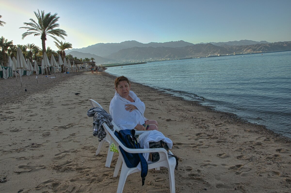 2014г Эйлат- город на юге Израиля, расположенный на берегу залива Акаба Красного моря. Утро рассвет - ujgcvbif 