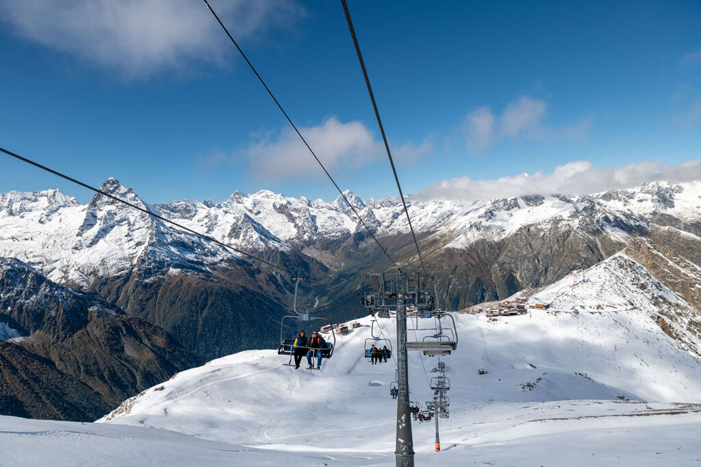 Канатная дорога на горе Мусса-Ачитара. Домбай. - Дина Евсеева