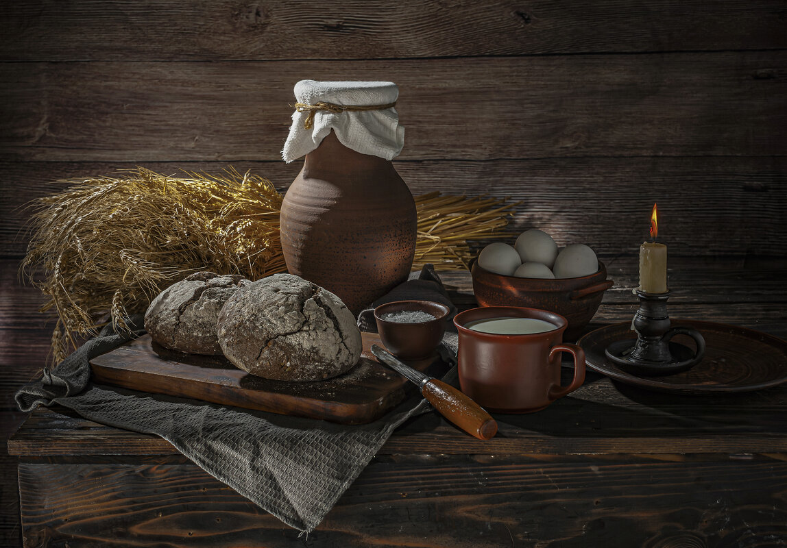 Натюрморт с хлебом - Алексей Кошелев