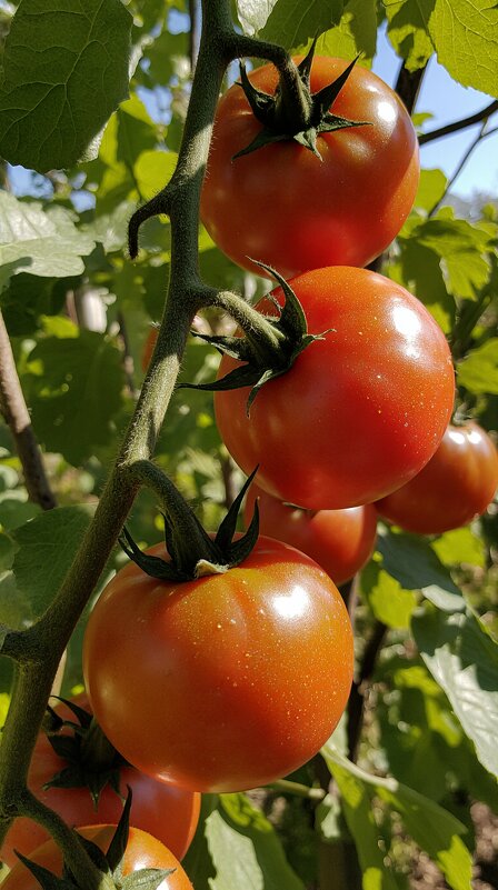 A close-up of plump, vibrant, red, fresh tomatoes - Vsevolod Boicenka