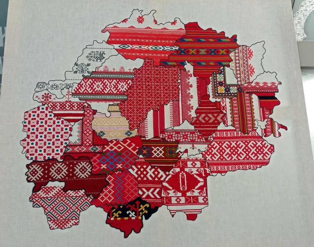 Вышитая карта Рязанской области - Galina Solovova