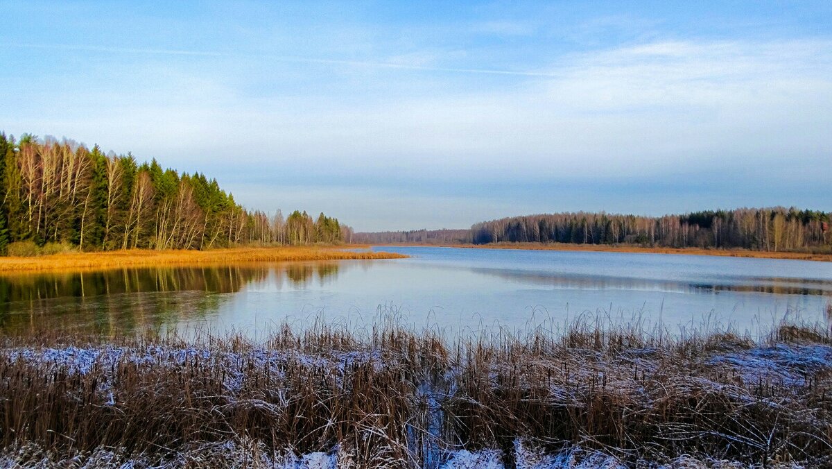 Осеннее озеро. - Милешкин Владимир Алексеевич 