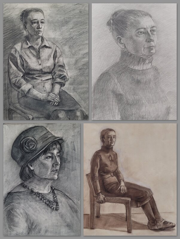 Женские портреты с выставки, посвящённой Дню матери - Татьяна Машошина