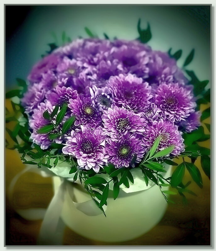 Букет хризантем - Ольга Довженко