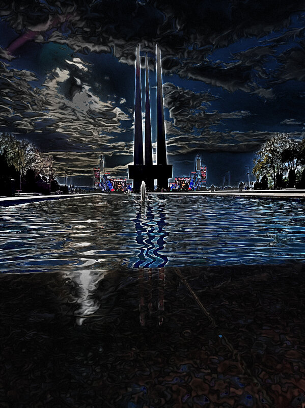 Ночная прогулка на площади "Трех штыков" - Vladimir Semenchukov Ночная прогулка на площади "Трех штыков" - Vladimir Semenchukov