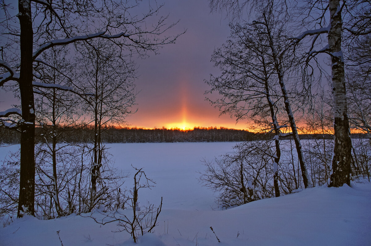 Зимний закат . - Александр Иванович Шитов