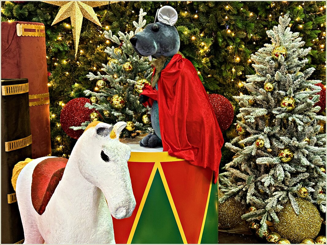 Персонажи сказки Щелкунчик и Мышиный король у ёлки. - Валерия Комова Персонажи сказки Щелкунчик и Мышиный король у ёлки. - Валерия Комова