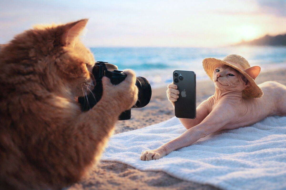 Фотокот приехал в тёплую страну и встретил Фотоктошку - Александр Деревяшкин Фотокот приехал в тёплую страну и встретил Фотоктошку - Александр Деревяшкин