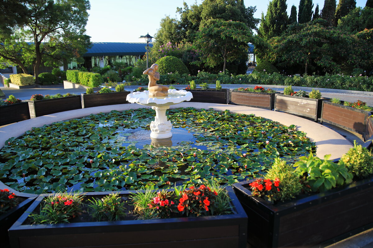 Фонтан с кувшинками - Леонид 