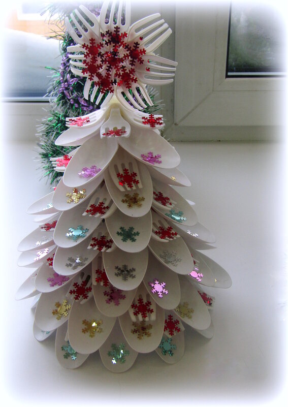 Ёлочка из ложек. - nadyasilyuk Вознюк