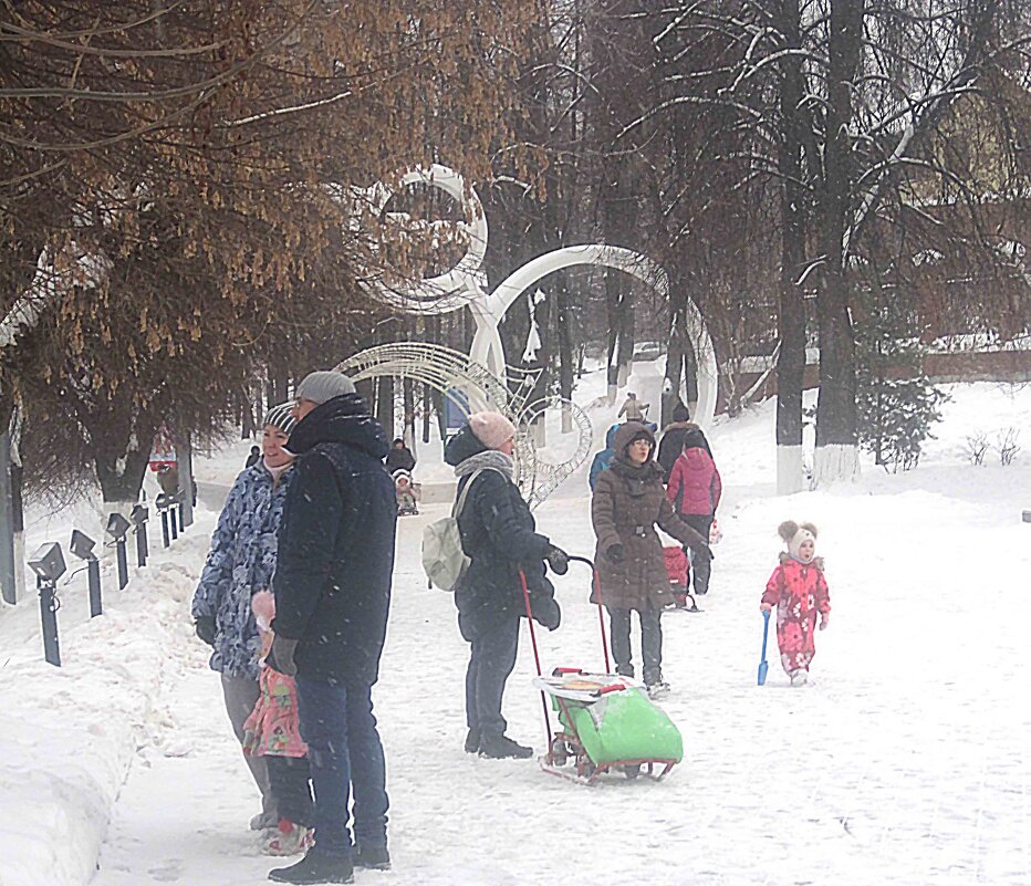 Новогодние праздники в парке города - Елена Семигина