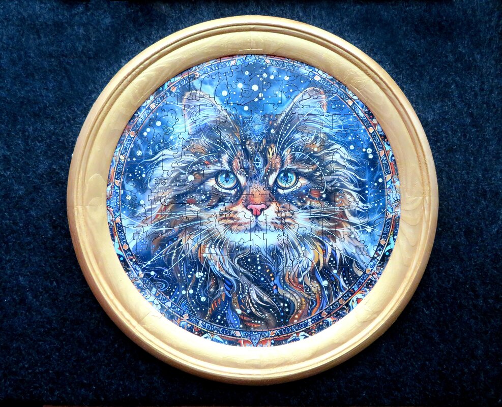 Деревянный пазл-мандала Сибирская кошка - genar-58 '