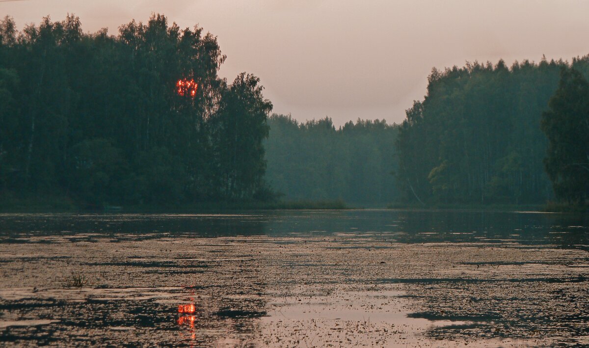 Закат на реке - Марина 
