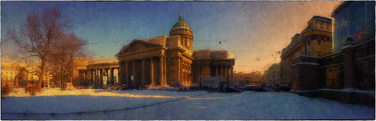 My magic Petersburg_02907_Воронихинский сквер. Казанский собор - Станислав Лебединский
