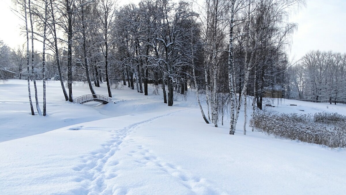 Пейзаж с мостиком. - Милешкин Владимир Алексеевич 