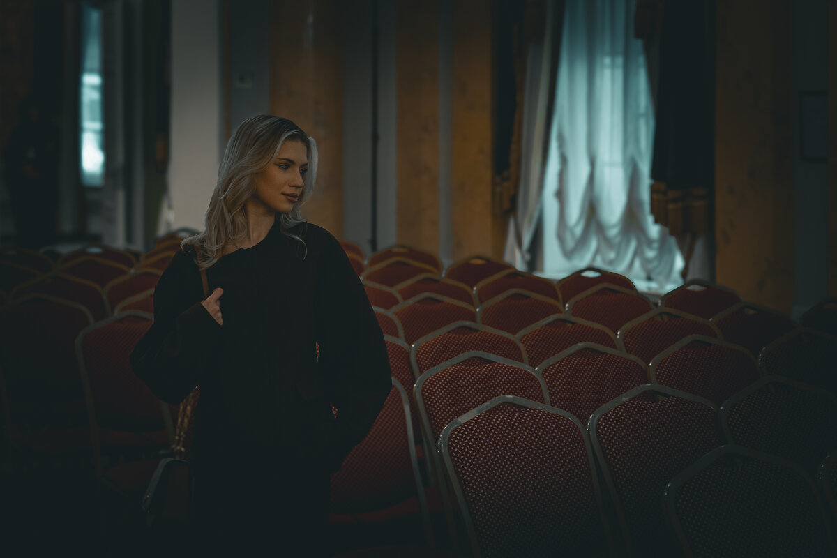 Девушка в пустом тёмном зале - Илья Шенгелия