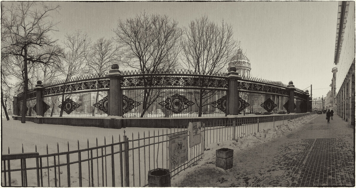 My magic Petersburg_02915_Ограда Воронихинского сквера - Станислав Лебединский