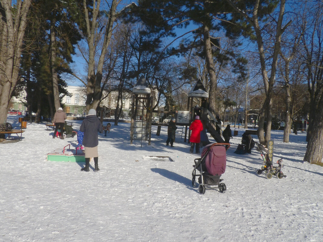 На детской площадке в парке  Тренёва - Валентин Семчишин