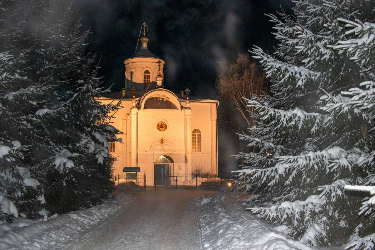 Церковь Троицы Живоначальной в Крещенскую ночь - Sergei Vikulov